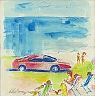 Ferrari on the Beach by Leroy Neiman